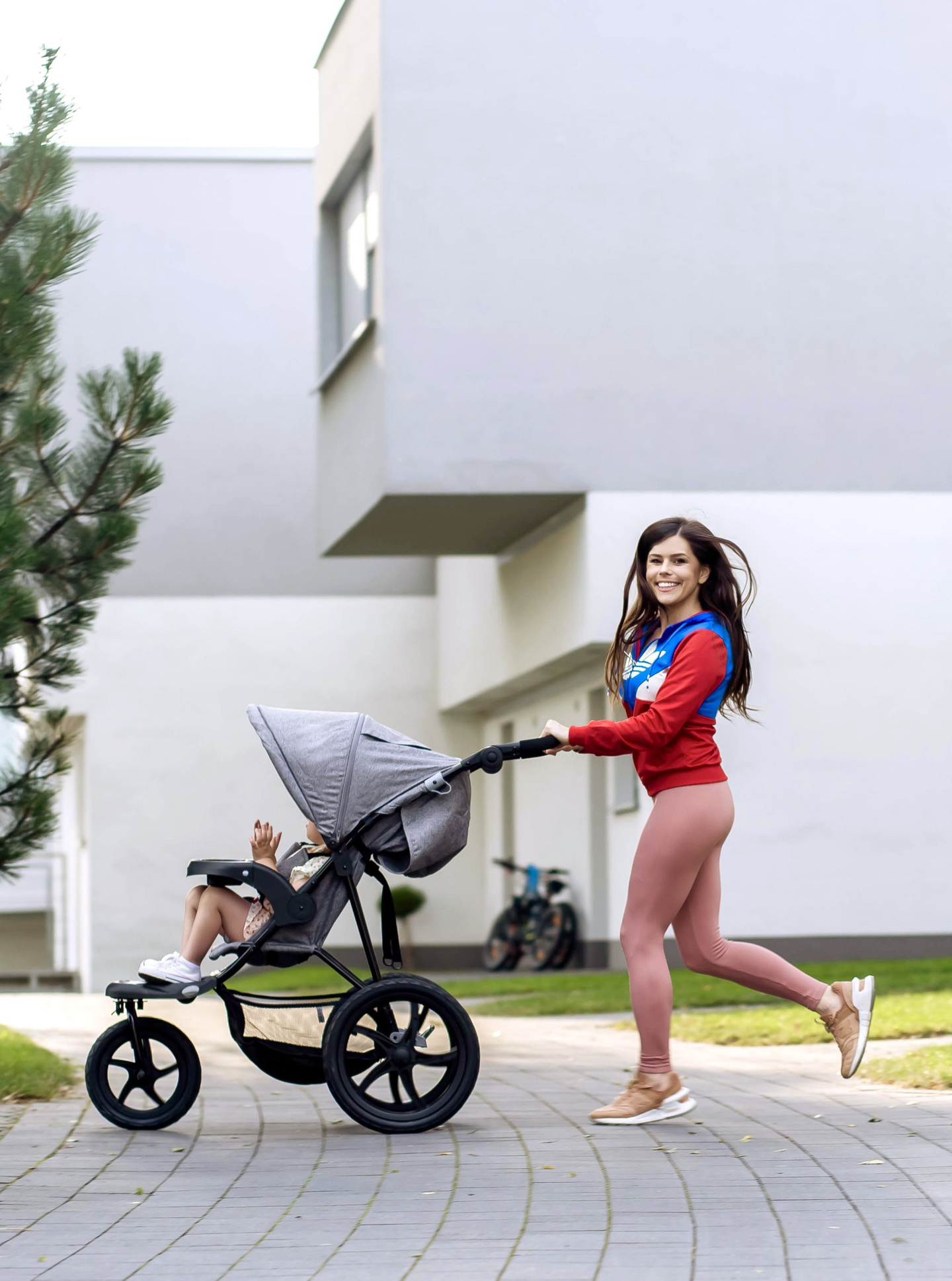 Kūdikių bėgimo vežimėlis + vaikiškas vežimėlis 0m+ Moby-System MOUNTAIN