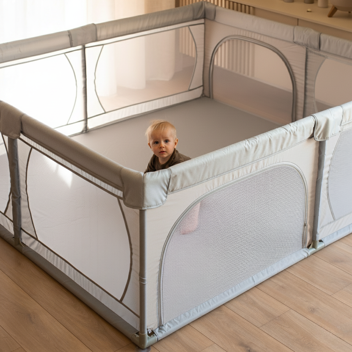 Didelė žaidimų aikštelė 200 cm x 180 cm - kūdikių žaidimų aikštelė, sausas baseinas