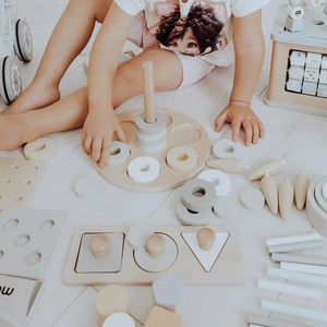 Montessori lavinamoji dėžutė mažiems vaikams - 6 žaislai