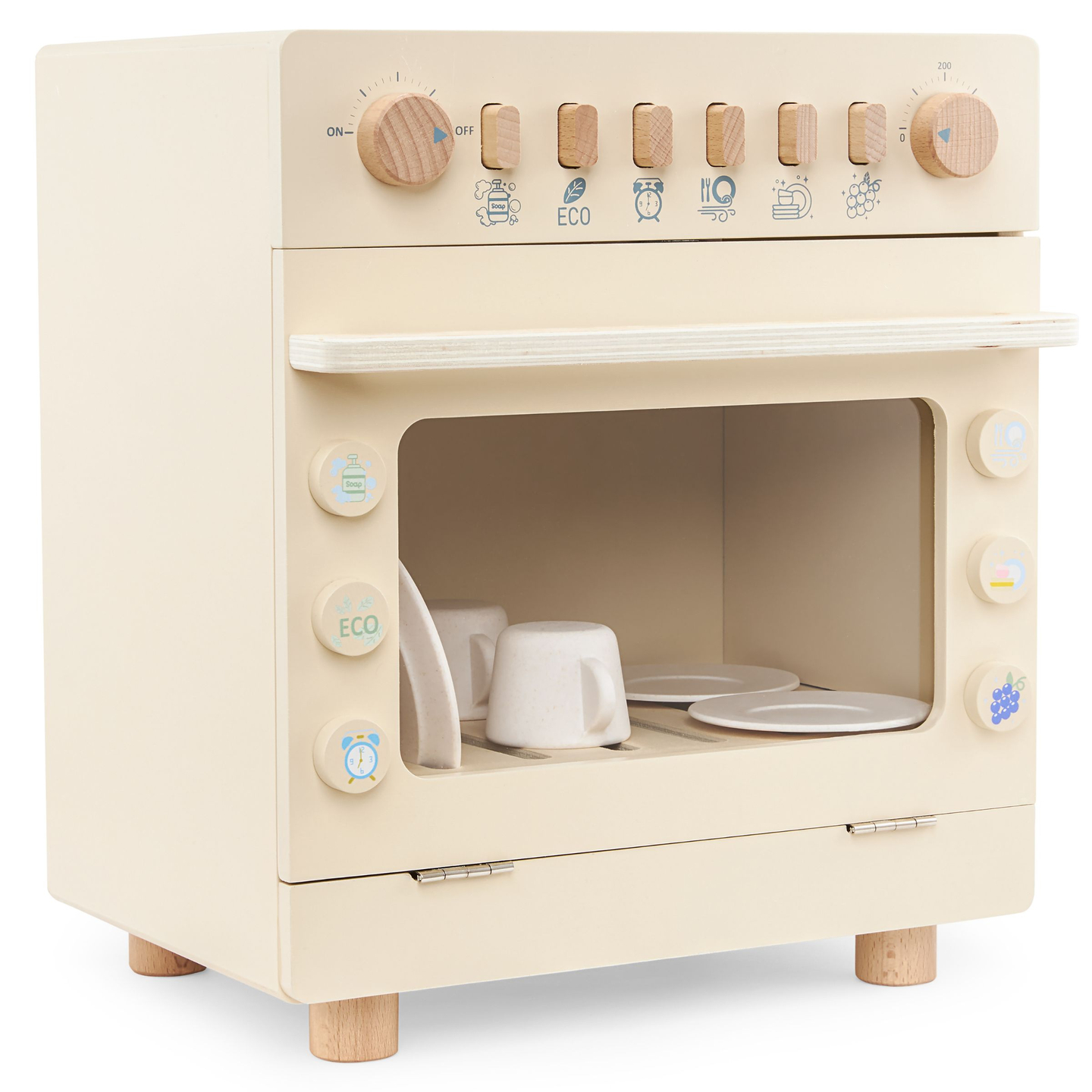 Medinė indaplovė su priedais