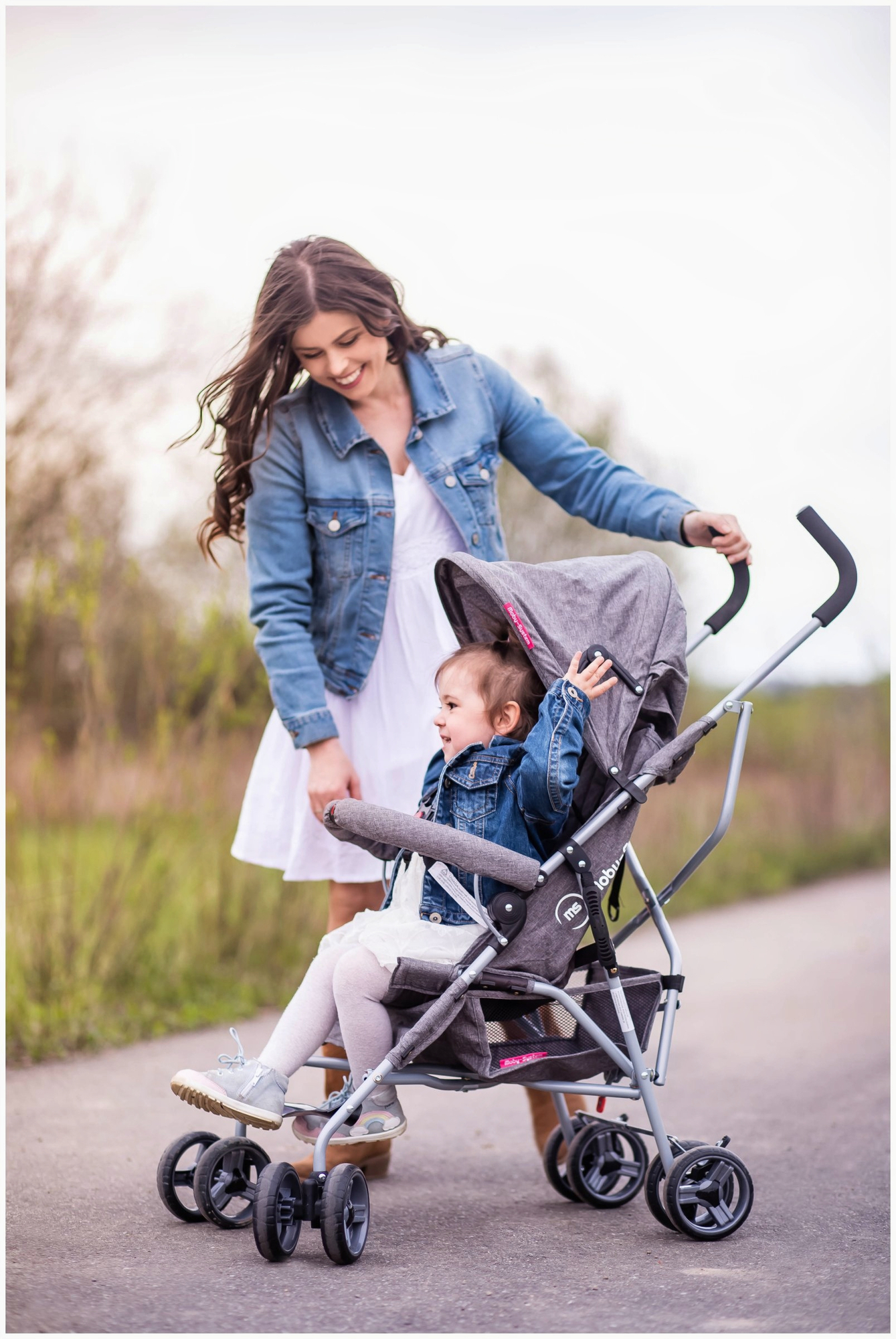 Lengvas vaikiškas vežimėlis, Moby-System Barton spalva: pilka