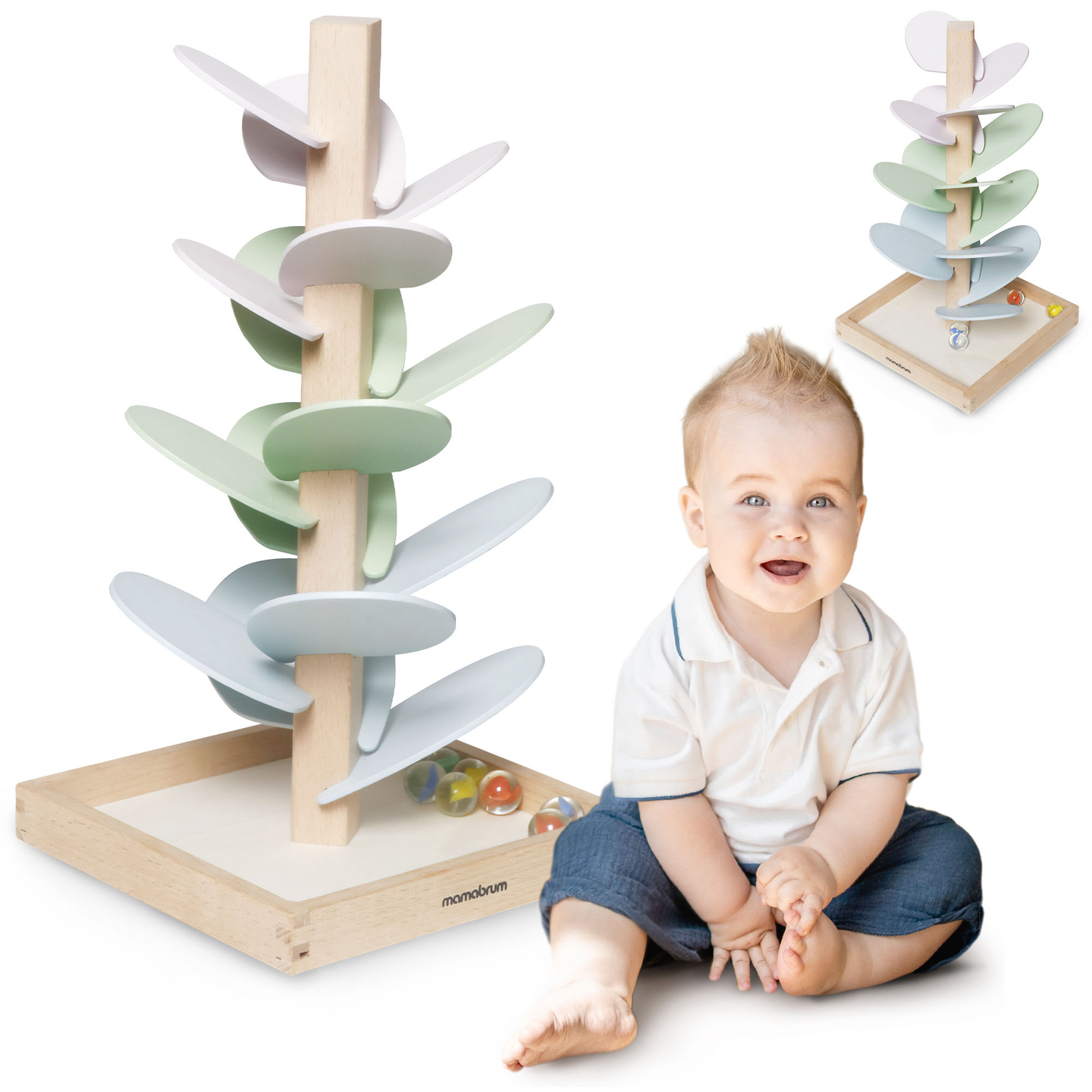 Medinis kulodromas - garso medis su kamuoliais