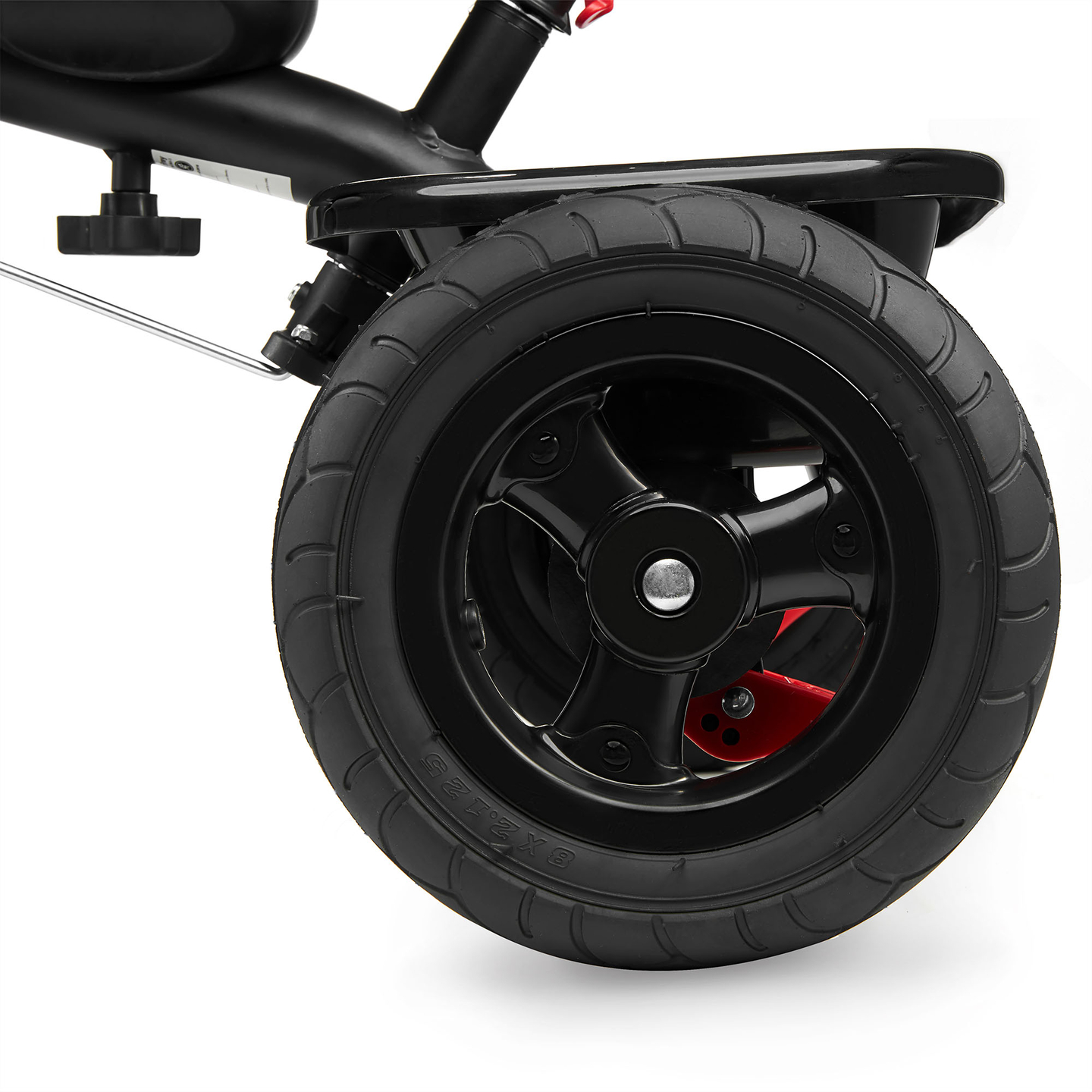 Triratukas 1-4 metų vaikams - TOBI FREY - rožinės spalvos - su pasukamais ratais + stūmiklis