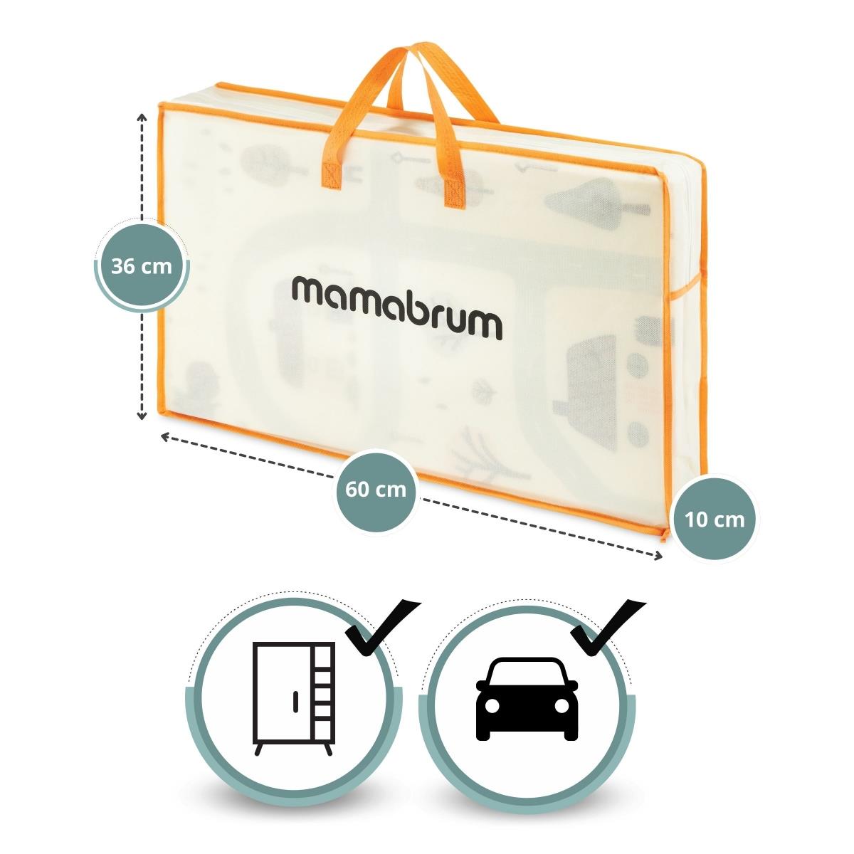 Dvipusis sulankstomas putplasčio kilimėlis 180 x 120 x 1 cm - Charming Town/Sand Beige