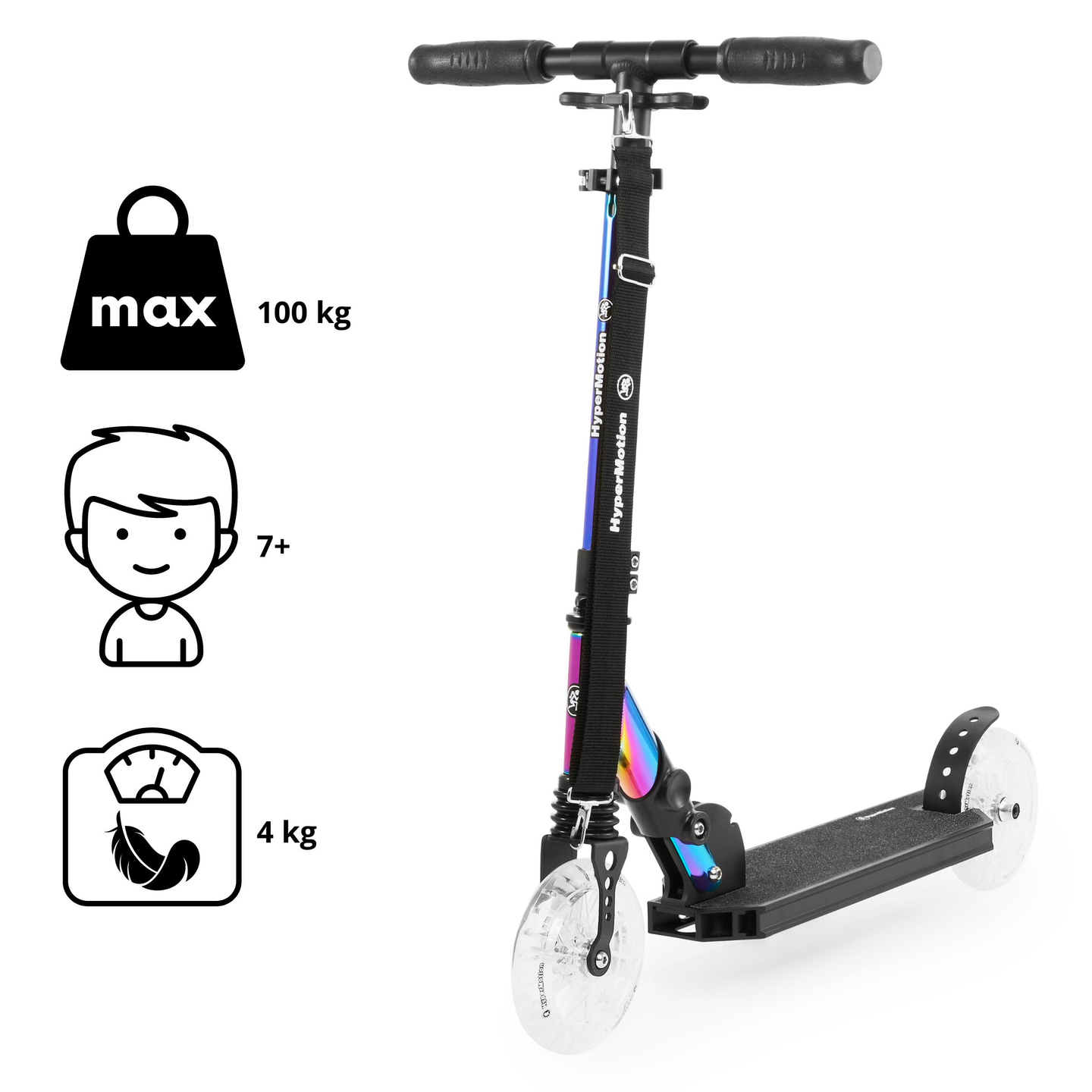 Dviejų ratų paspirtukas HOLO MAJESTIC HyperMotion 100kg - pilnas aliuminis