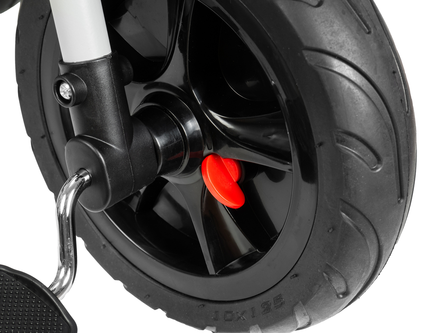 "HyperMotion TOBI VECTOR" triratukas - amžini pripučiami ratai + stūmimo strypas. Spalva: šviesiai pilka.