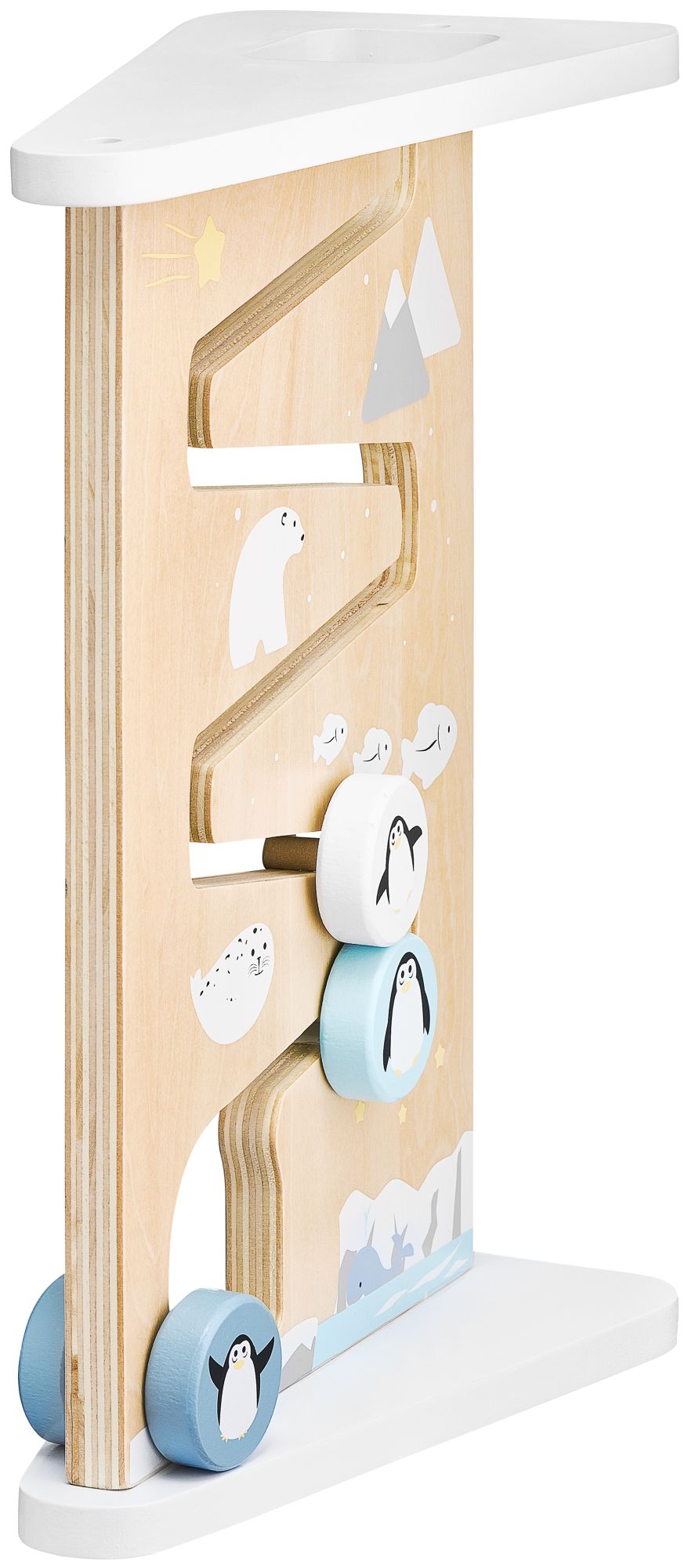 Medinė dvipusė sensorinė manipuliavimo lenta