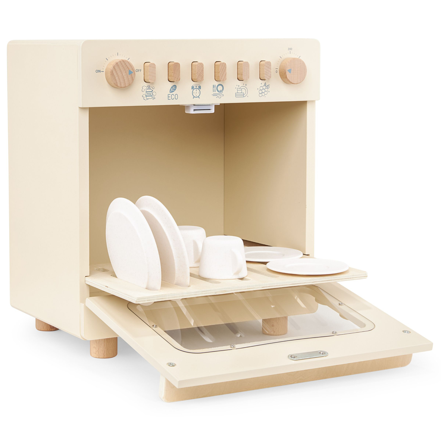 Medinė indaplovė su priedais