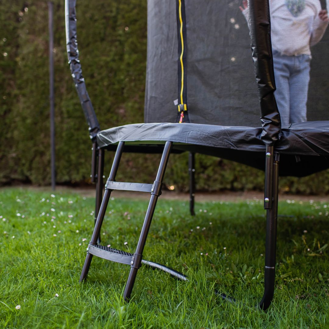 HyperMotion vaikiškas sodo batutas - 244 cm 8FT - su kopėčiomis ir vidiniu tinkleliu - namams ir sodui