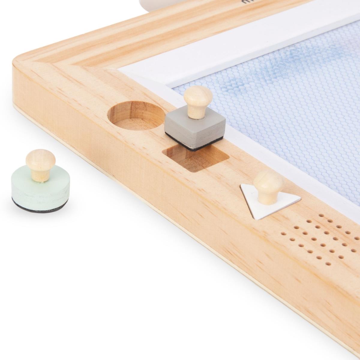 Medinė iškarpų knygelė su antspaudais - piešimo lenta