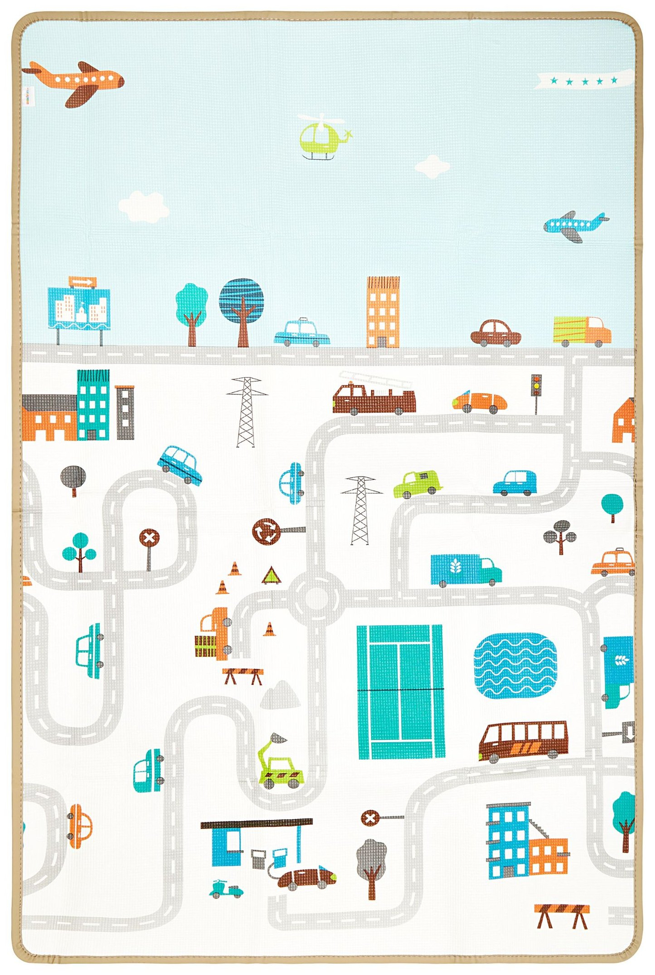 Dvipusis putų kilimėlis - pasakų šalis / žiemos miestas