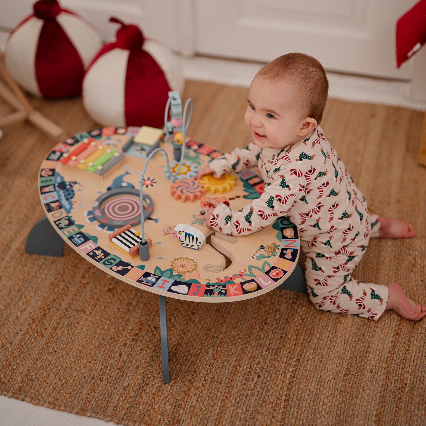 7in1 medinis mokomasis stalas, muzikinis, sensorinis