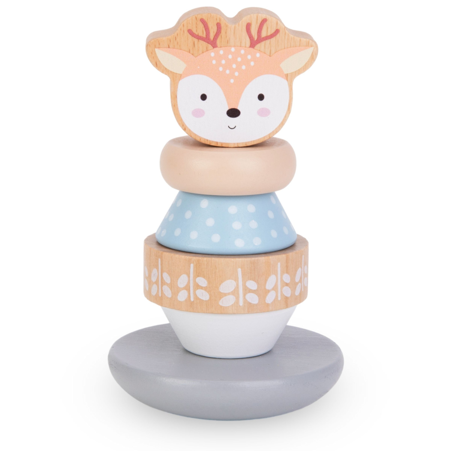 Medinių žaislų rinkinys - spalvotas persipynimas, piramidė "Elnias", rūšiuoklis "Pingvinas