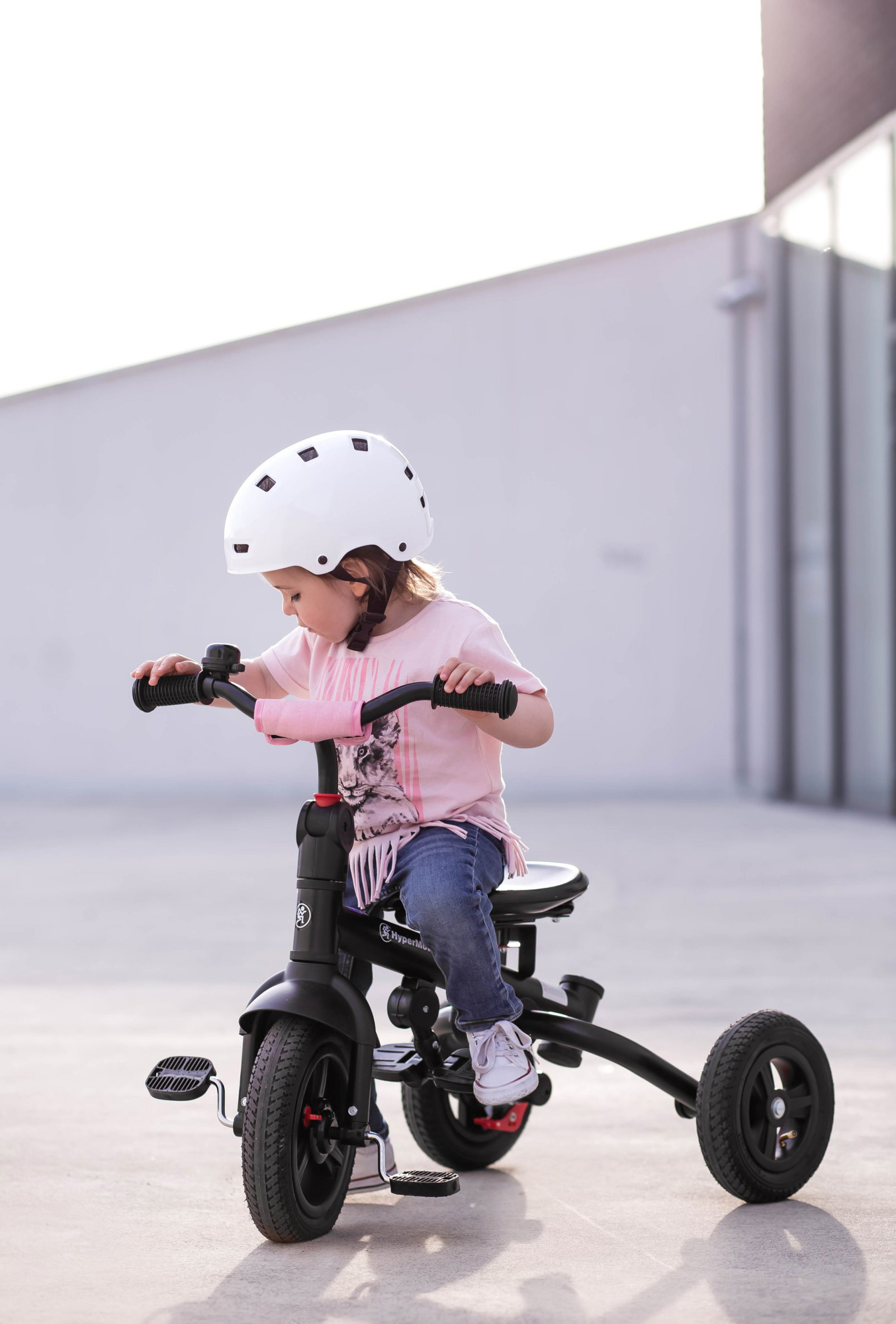 "Tobi Velar" triratukas + lietaus plėvelė - rožinė