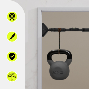 „HyperMotion“ reguliuojamo aukščio prisitraukimų skersinis 70–100 cm, 200 kg, juodas