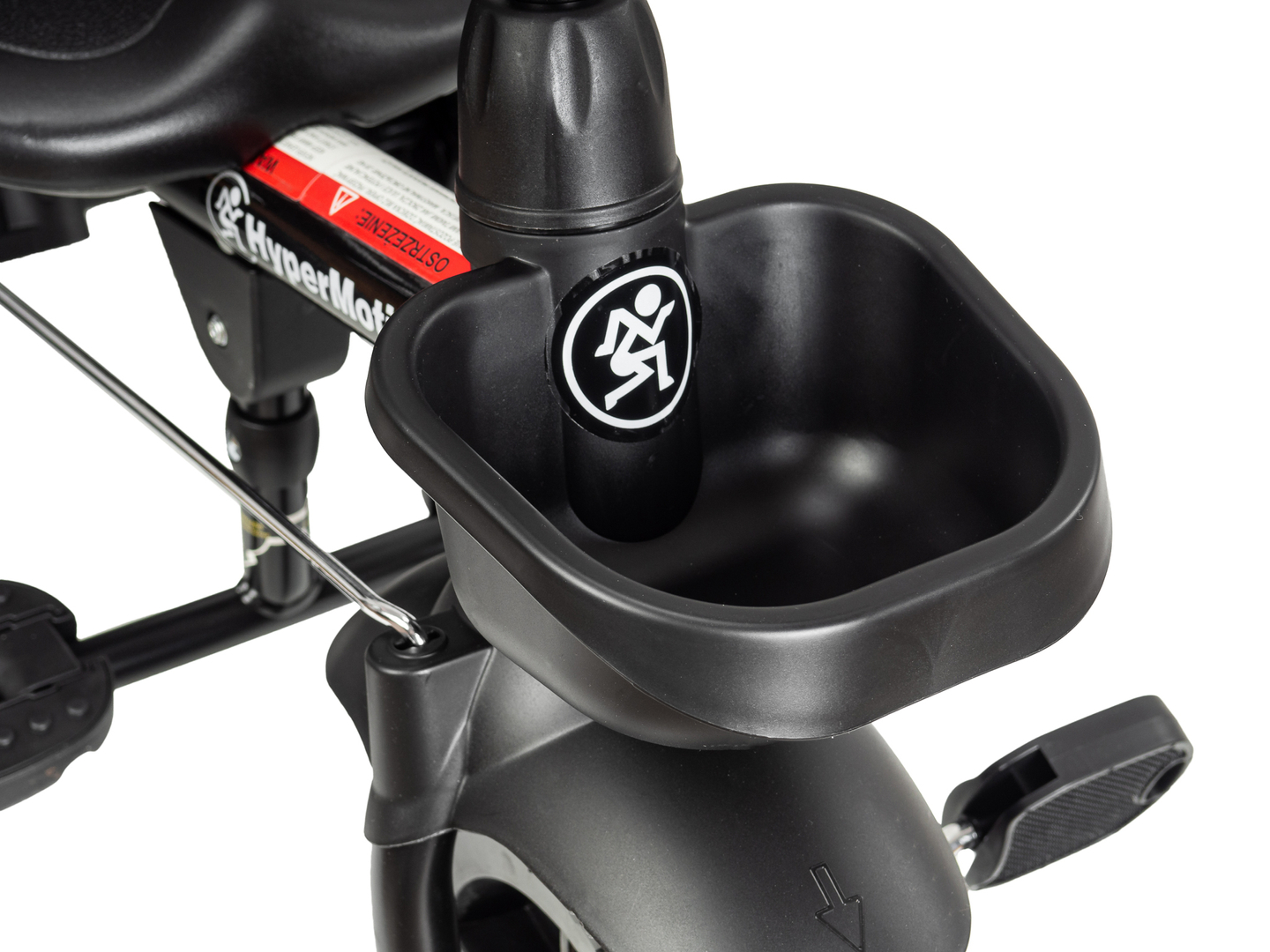 "HyperMotion TOBI VECTOR" triratukas - amžini pripučiami ratai + stūmimo strypas. Spalva: juoda.