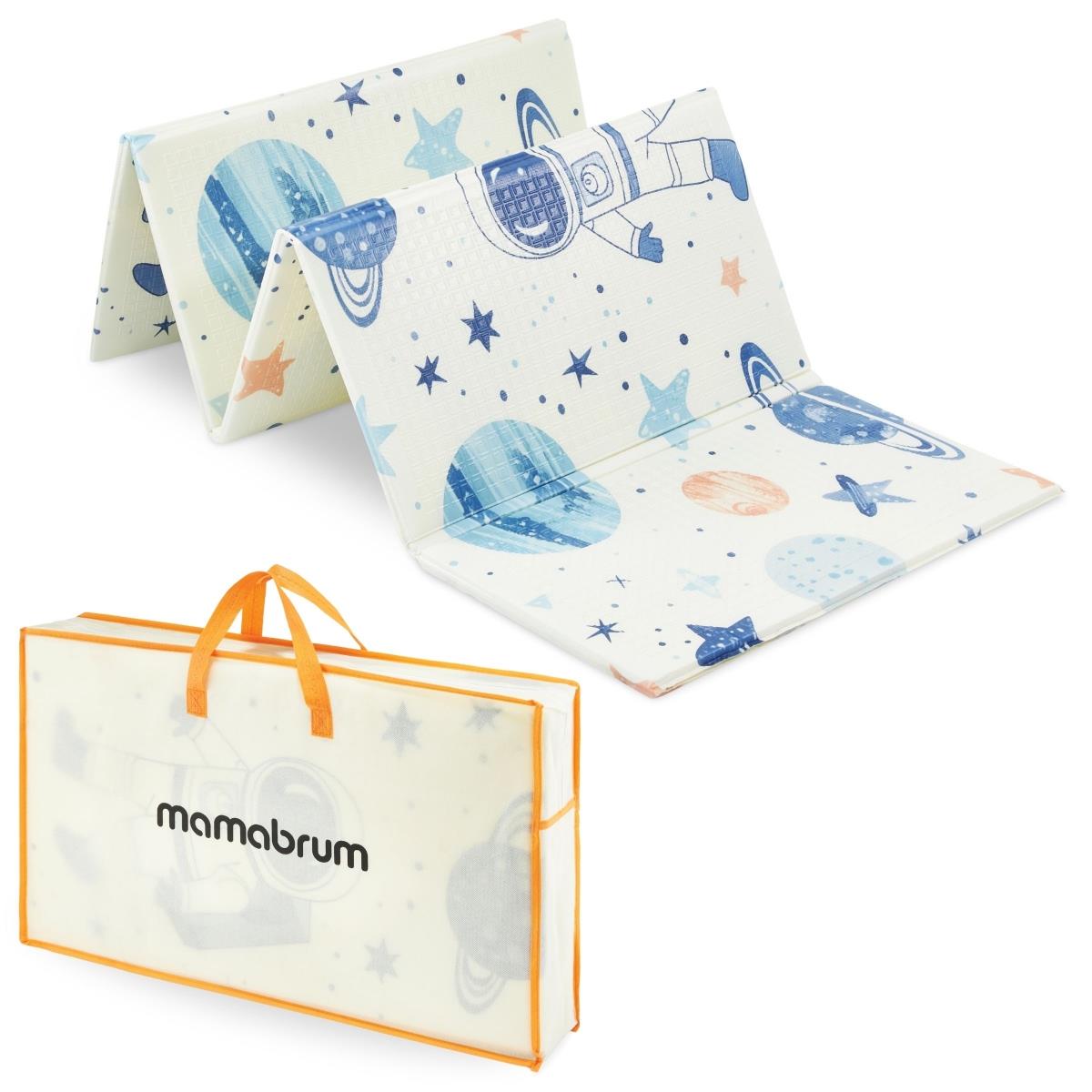 Dvipusis sulankstomas putplasčio kilimėlis 180 x 120 x 1 cm - Kosmosas / geometriniai trikampiai