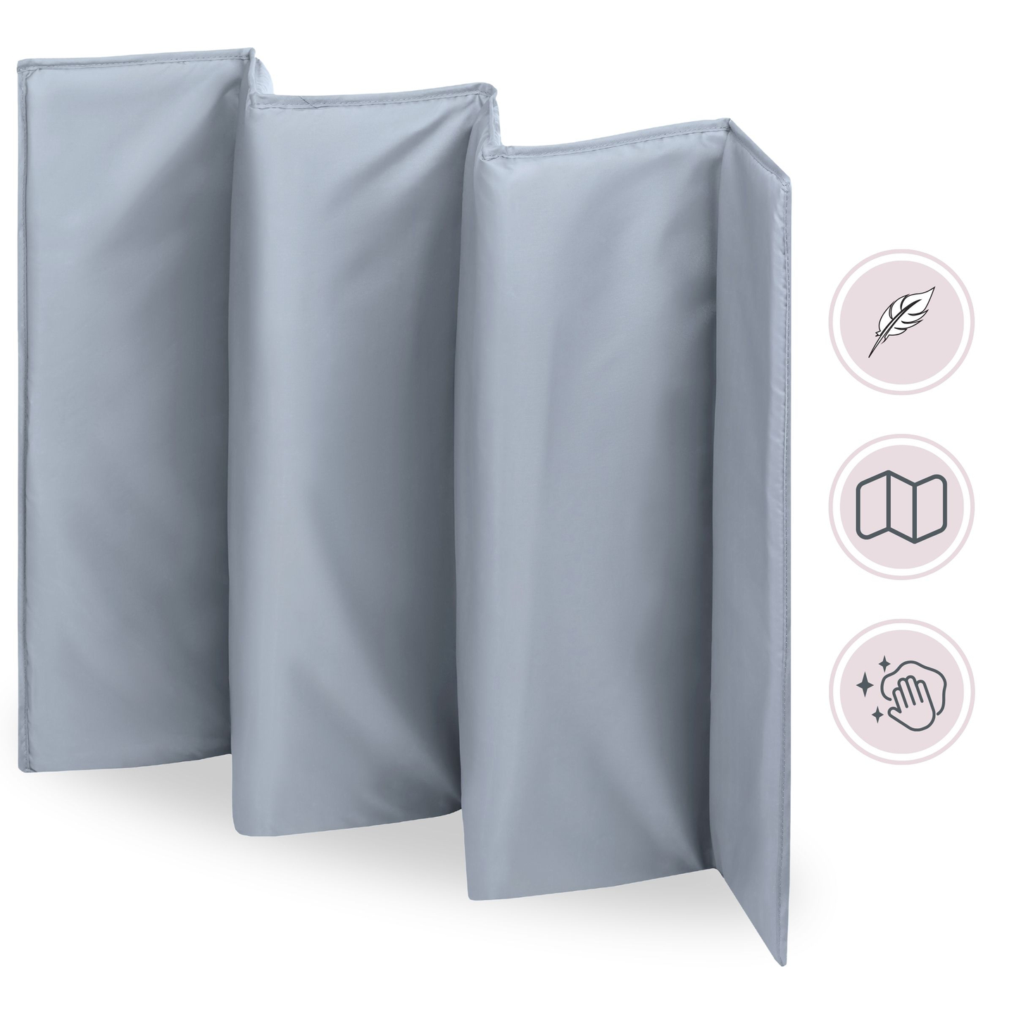 Kelioninė lovelė / maniežas 2 lygiai su persirengimo stalu, stogu ir Happy Traveller BASIC PLUS čiužiniu - pilkas