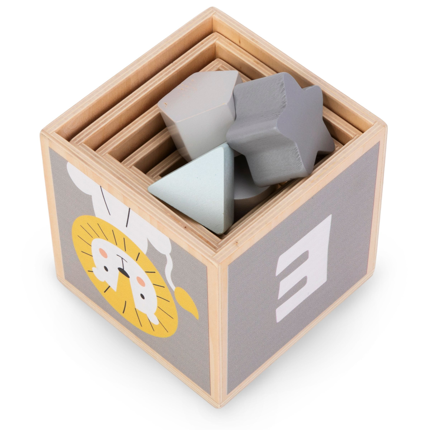 Medinis bokštas - formų rūšiuoklė skaičiai abėcėlė gyvūnai