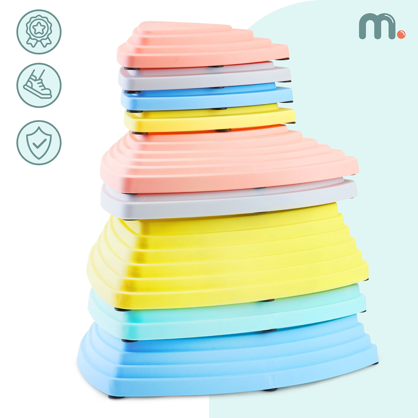 Spalvingi balansavimo akmenys - 9 vienetai