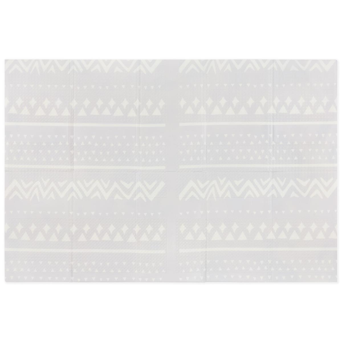 Dvipusis sulankstomas putplasčio kilimėlis 180 x 120 x 1 cm - Egzotiški drambliai / švelniai pilka