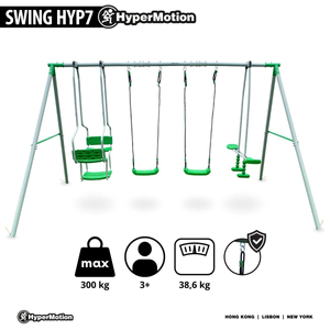 6 asmenų sūpynių komplektas vaikams - sodo žaidimų aikštelė