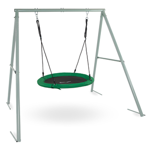 Gandralizdžio tipo sodo sūpynės su karkasu ir virvėmis