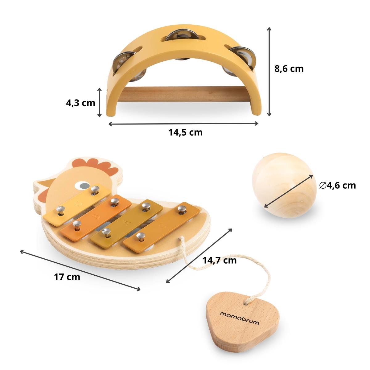 Instrumentų rinkinys su viščiuko motyvu