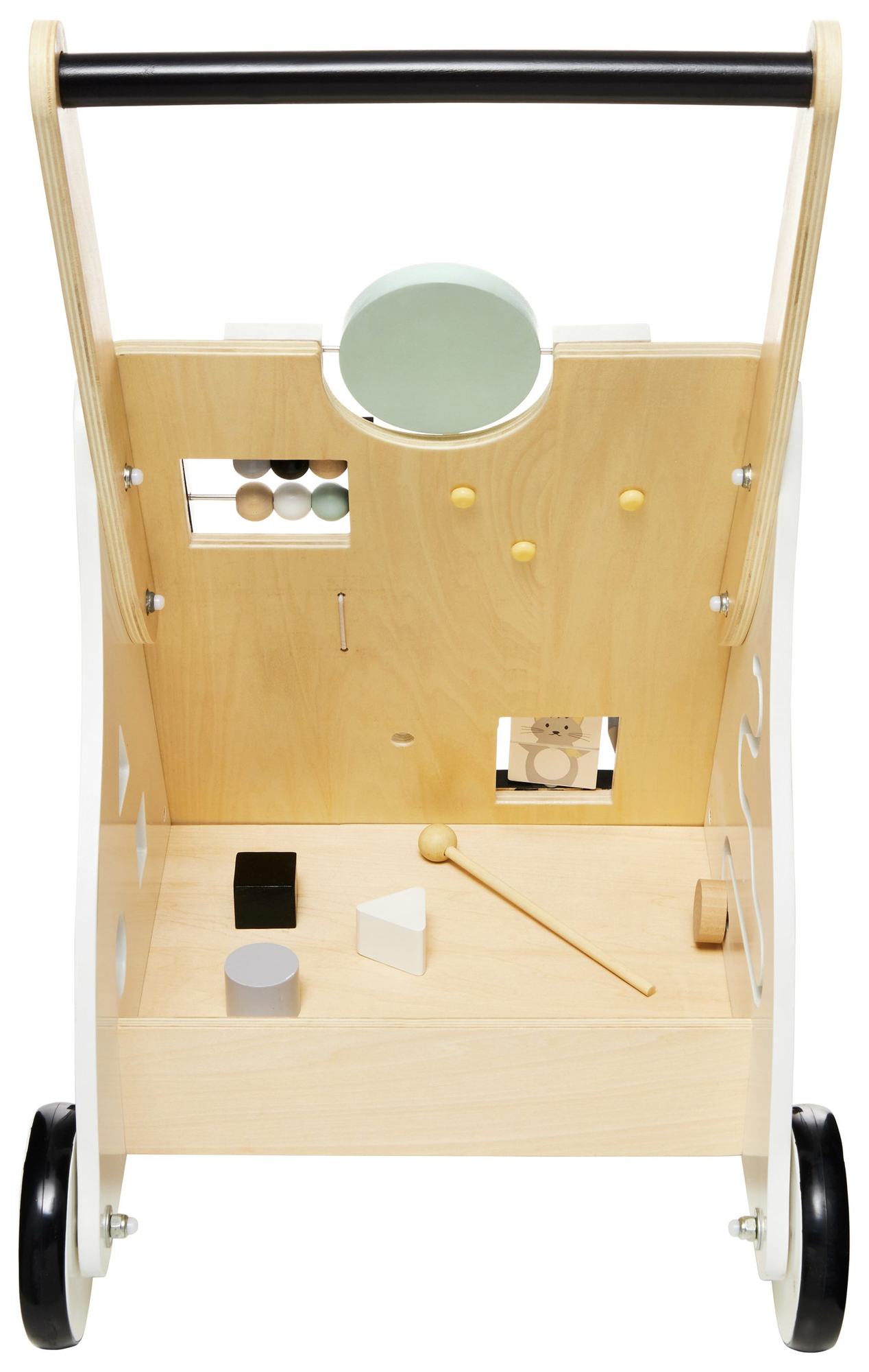 Medinė lavinamoji vaikštynė / vežimėlis - manipuliacinė lenta