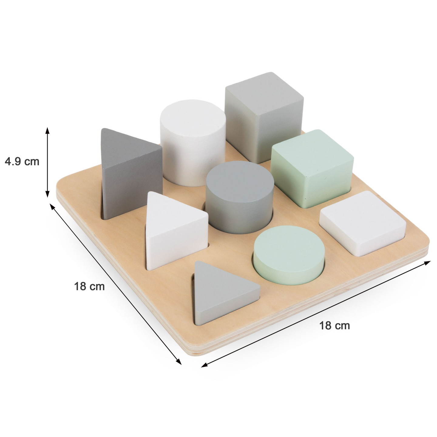 Medinė dėlionė - Sorteris - Trys figūrėlės