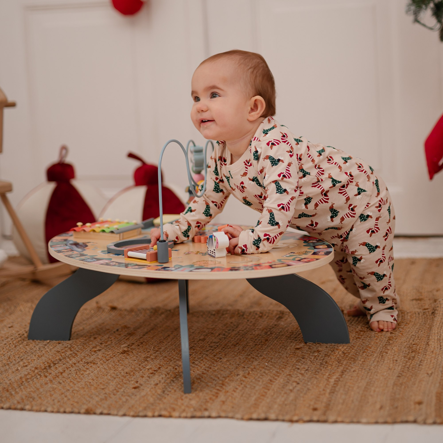 7in1 medinis mokomasis stalas, muzikinis, sensorinis