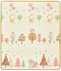 Dvipusis putplasčio kilimėlis XXL - ritinėlis 2 CM (miškas ir zigzagai)