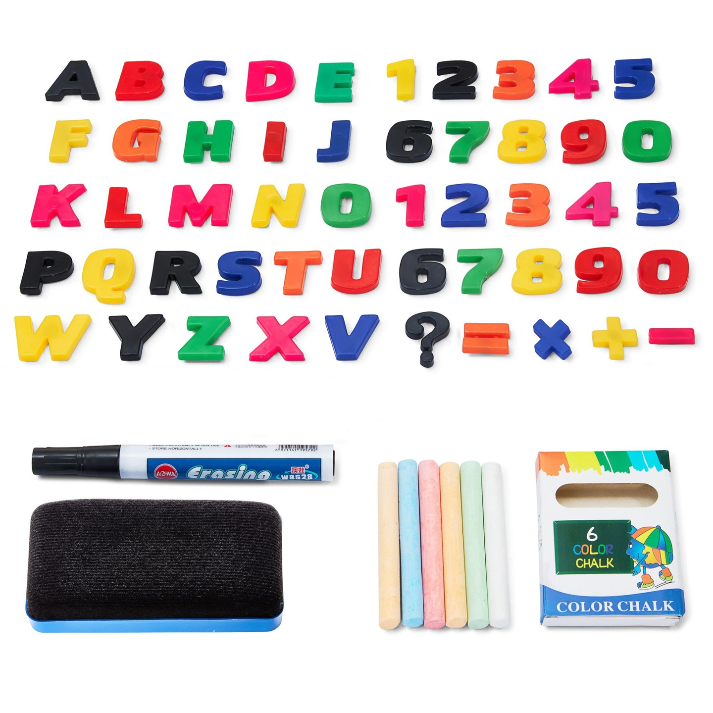 Didelė mokomoji dvipusė lenta: magnetinė ir kreidinė - sausai trinama lenta, medinė