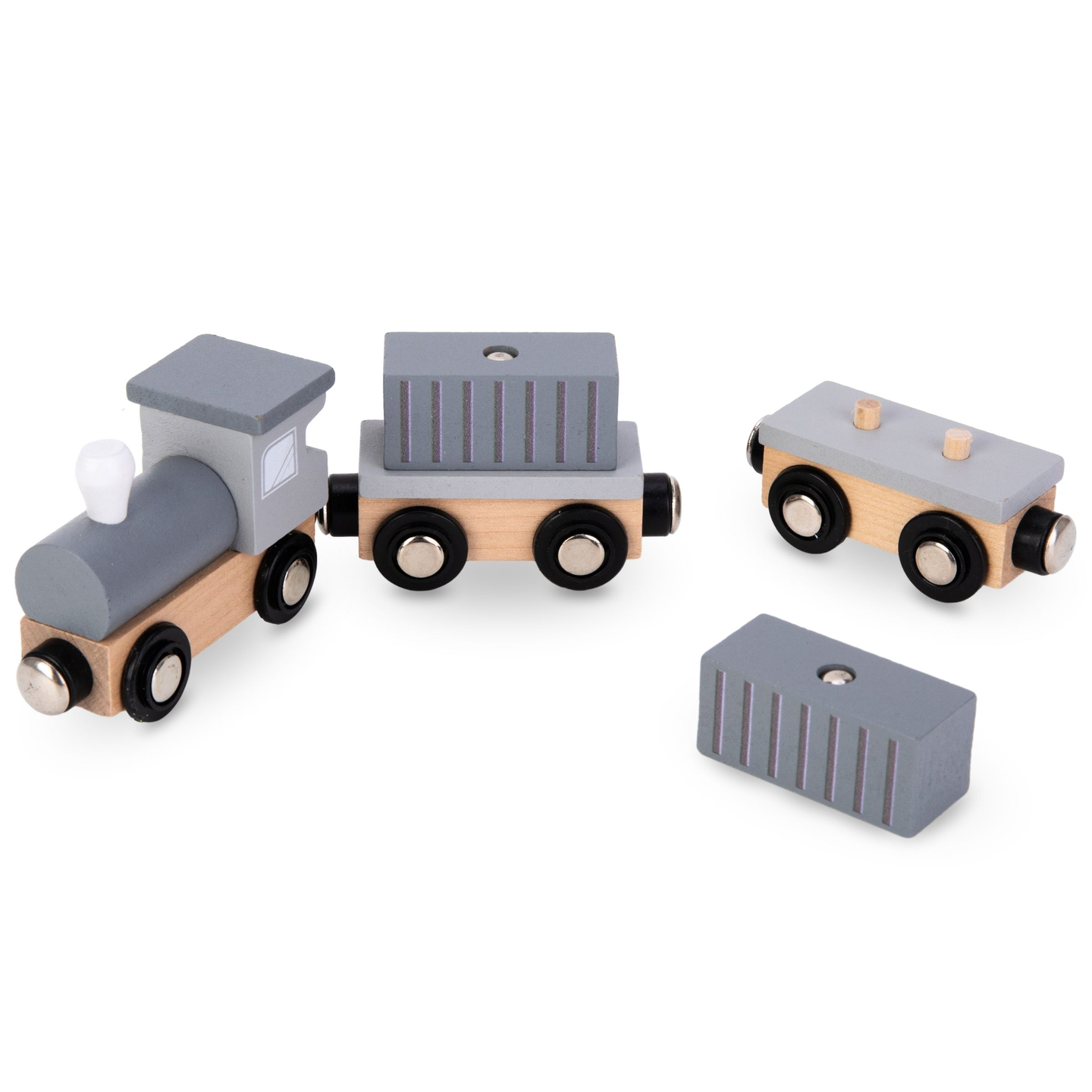 Mobilusis uosto kranas su magnetine gervute ir priedais - medinis rinkinys