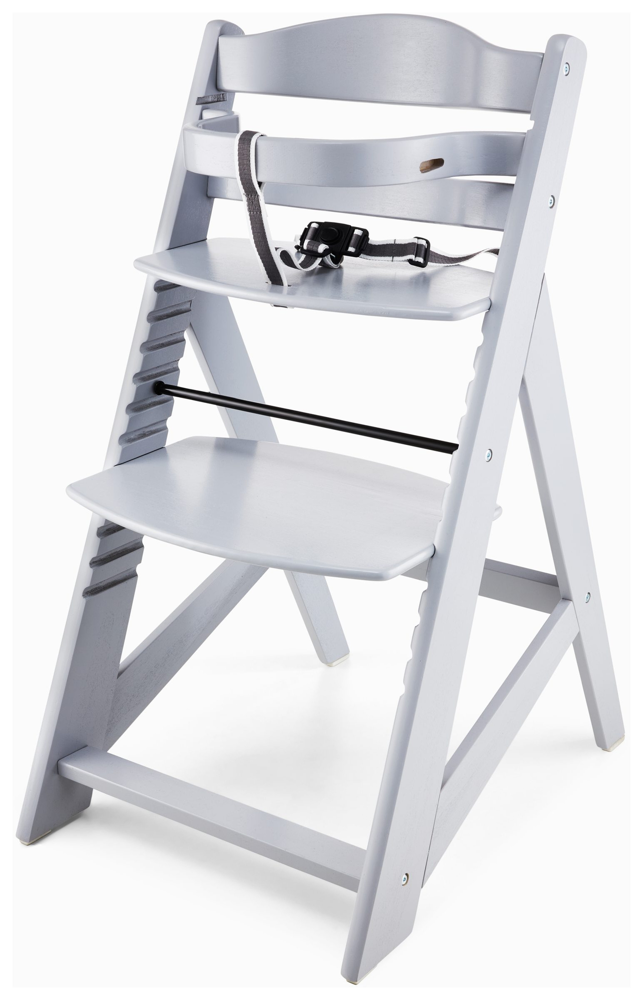 Medinė maitinimo kėdutė "Moby-System WOODY" - pilkos spalvos