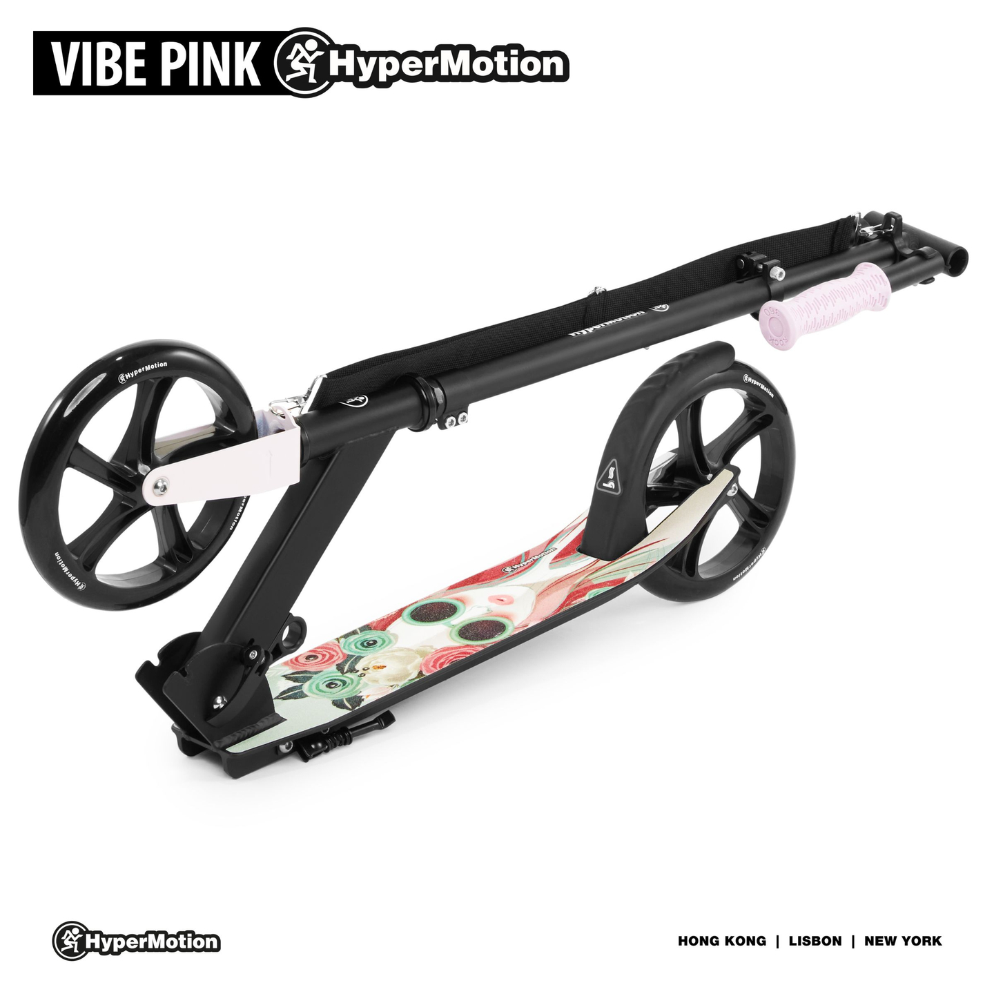 Dviejų ratų miesto paspirtukas VIBE Pink HyperMotion - 100 kg