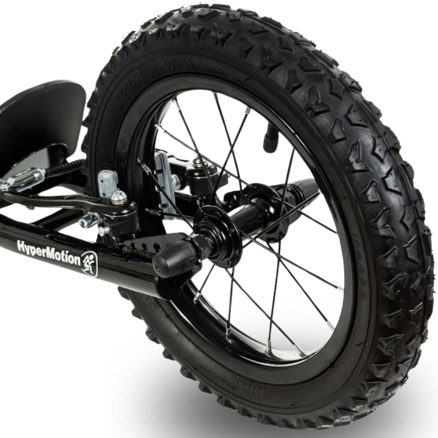 "HyperMotion VIVA 12" paspirtukas (30 cm ratai su pompa) - Juodas