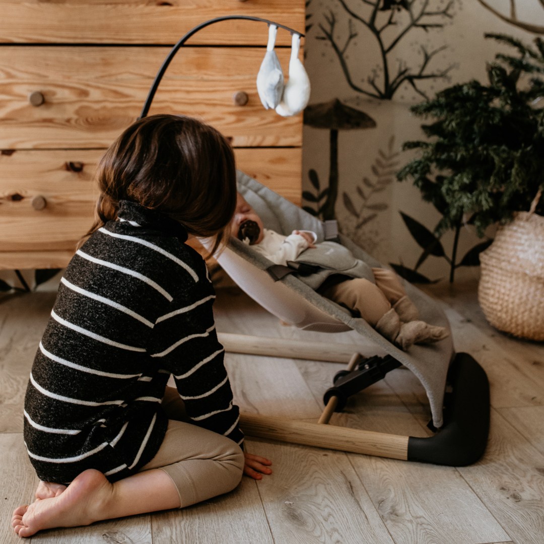 Supamoji kėdė "2-in-1" Moby-Sistema LILY - pilka