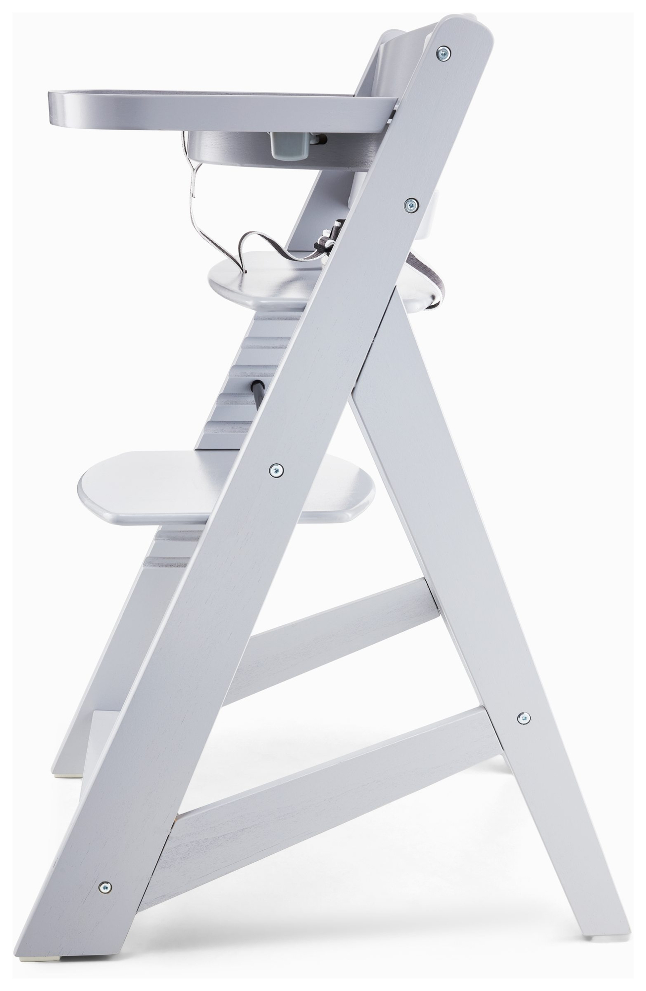 Medinė maitinimo kėdutė "Moby-System WOODY" - pilkos spalvos