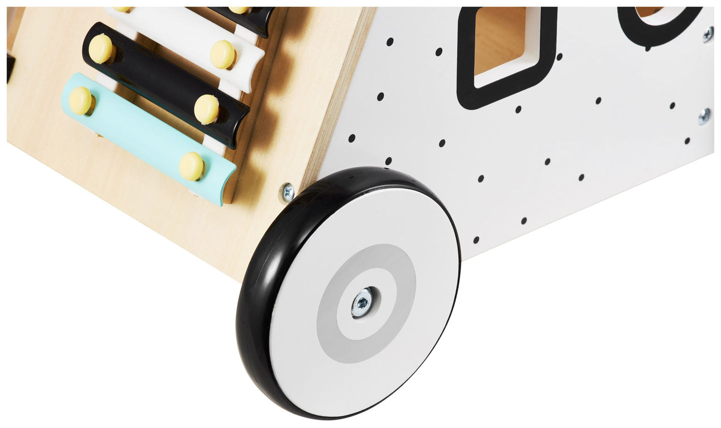 Medinė lavinamoji vaikštynė / vežimėlis - manipuliacinė lenta