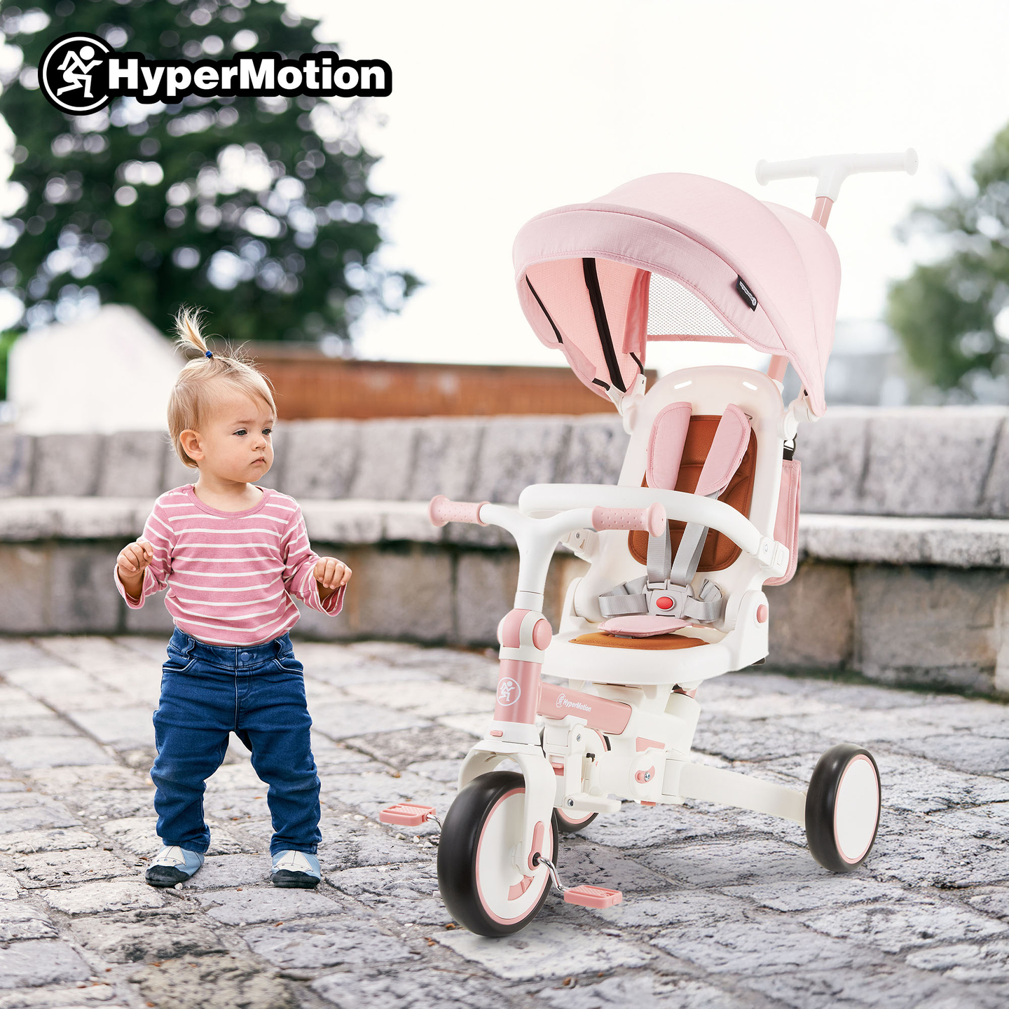 8in1 daugiafunkcinis triratukas TOBI FOREST - rožinis