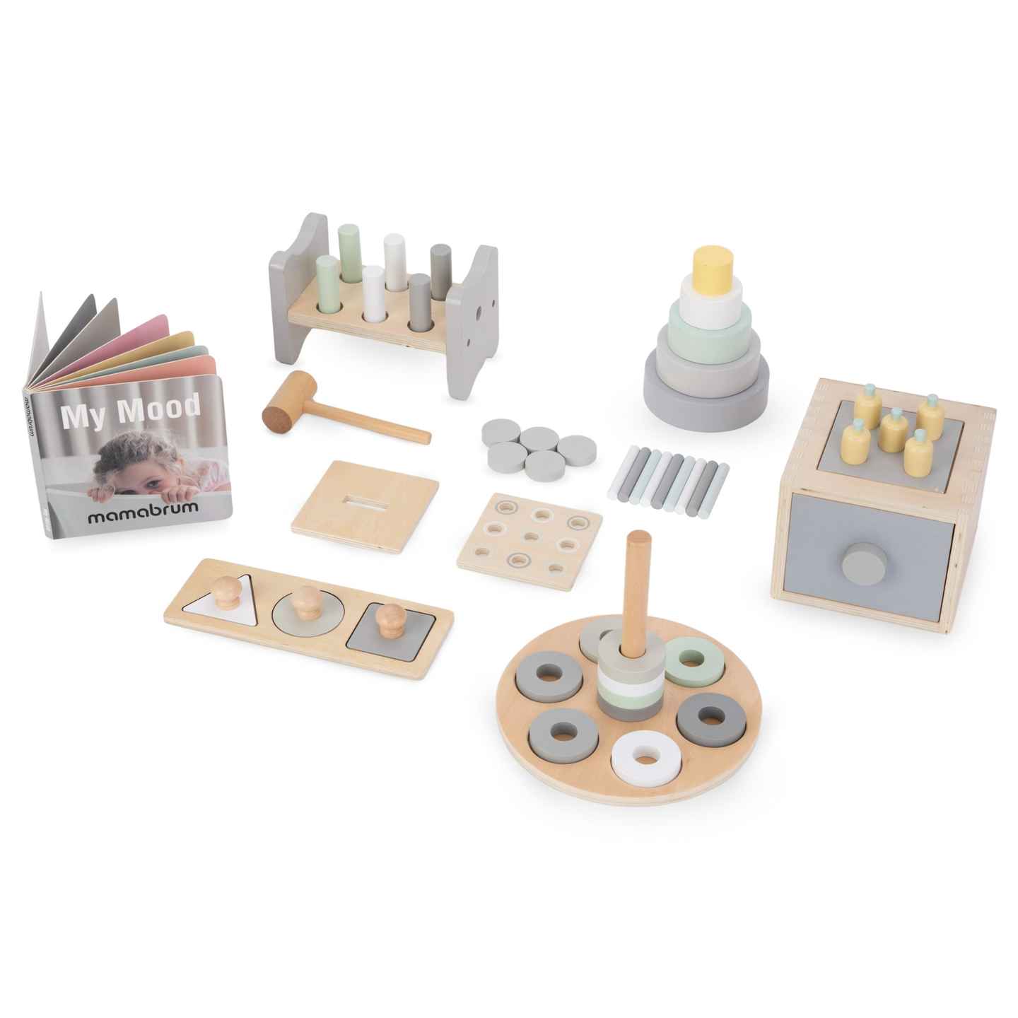 Montessori edukacinė dėžutė mažiems vaikams - 6 žaislai