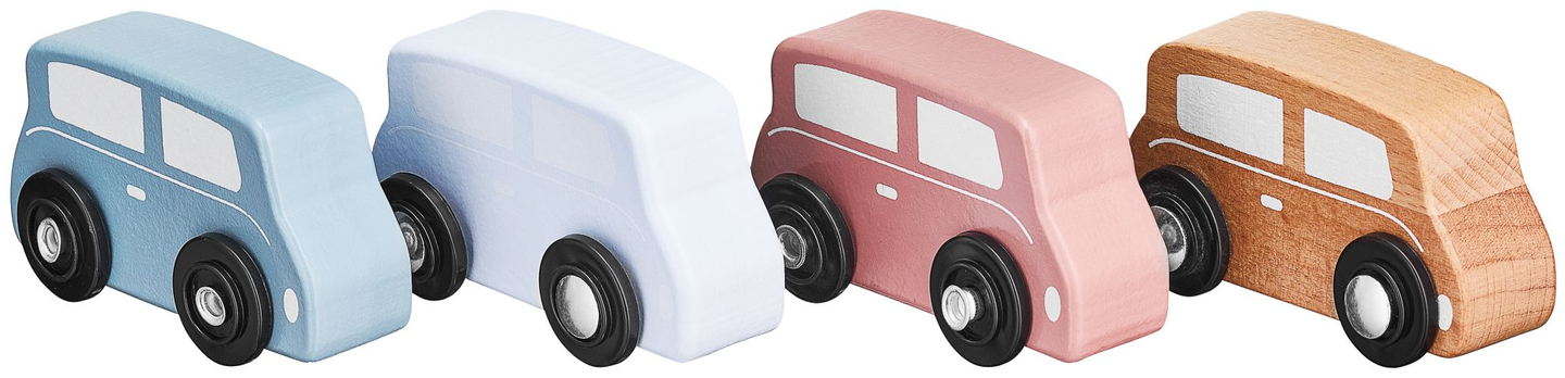 Medinė sunkvežimio priekaba su 4 automobiliais