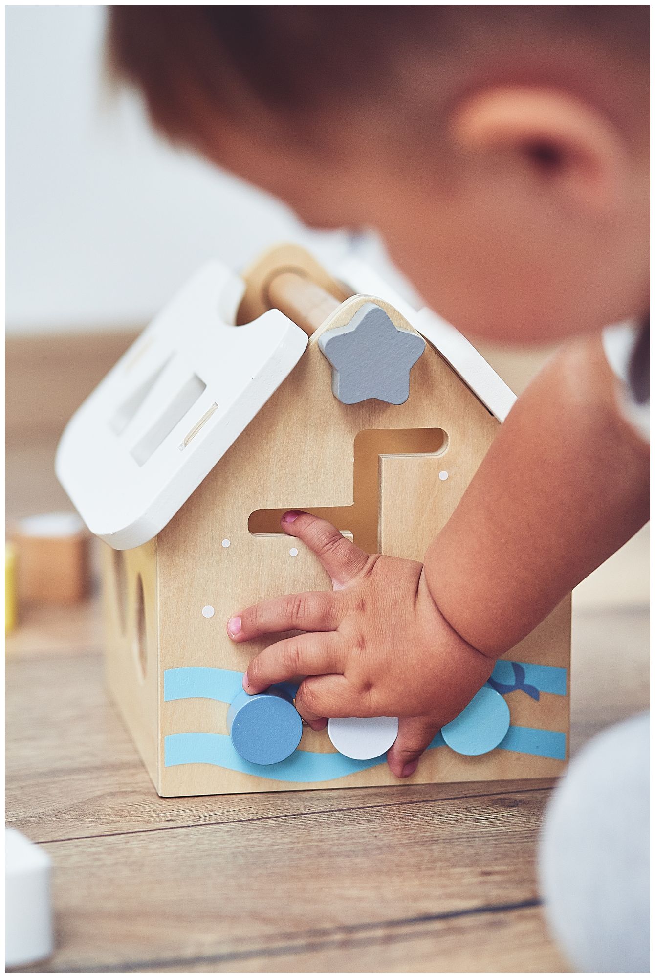 Sorteris - mokomasis medinis namelis su kaladėlėmis