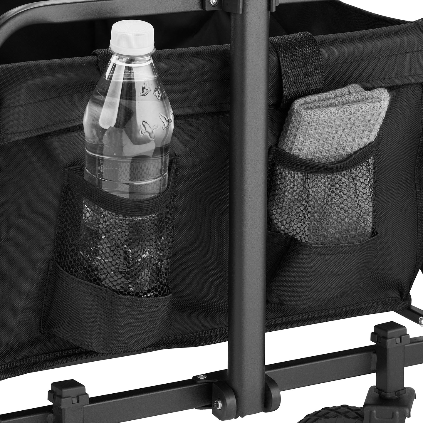 "HyperMotion" sulankstomas paplūdimio vežimėlis - juodas, 80 kg