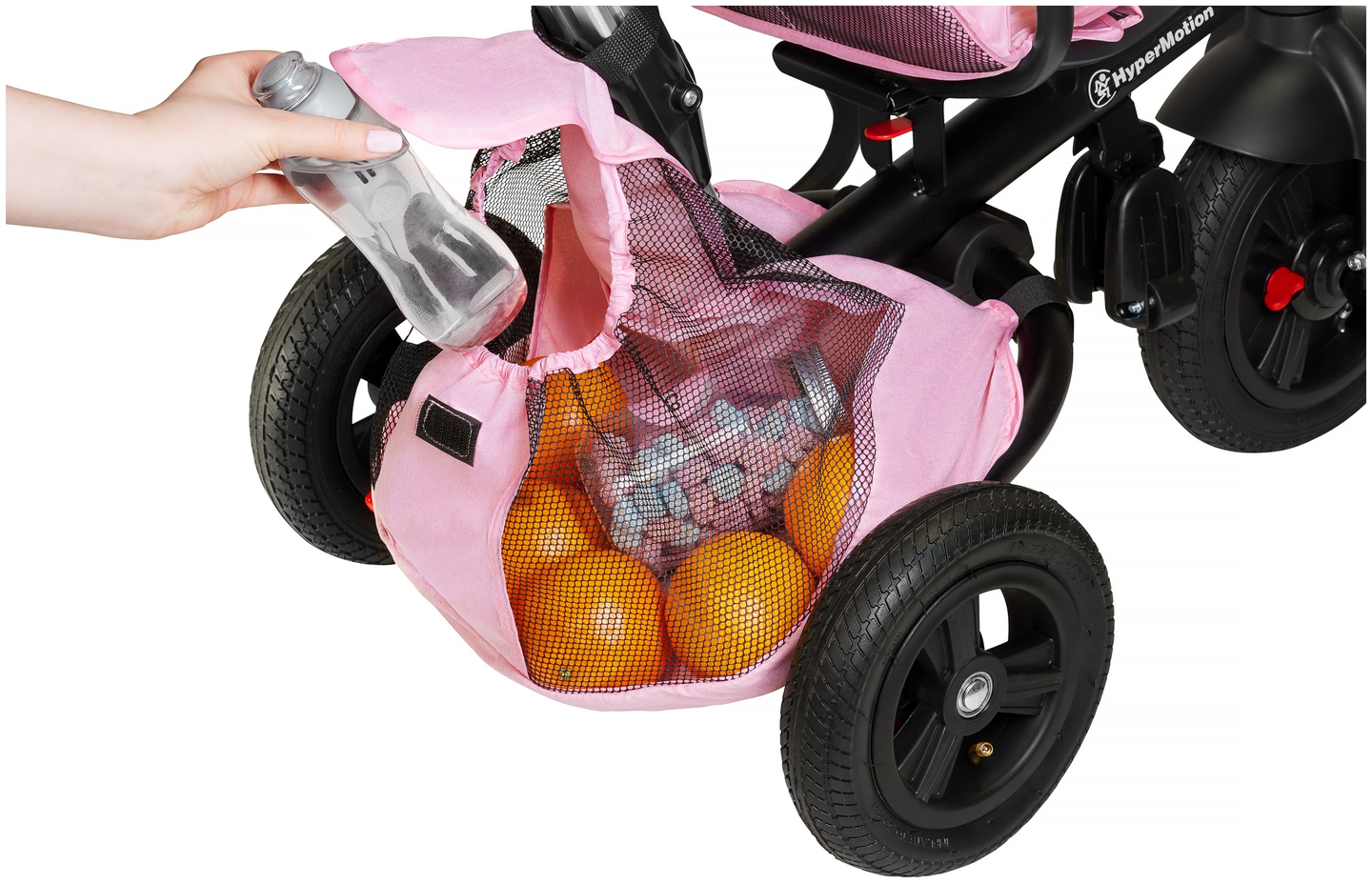 "Tobi Velar" triratukas + lietaus plėvelė - rožinė