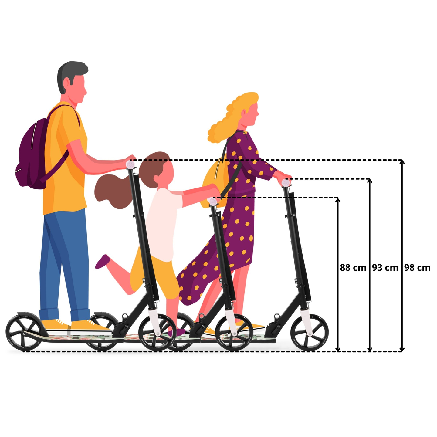 Dviejų ratų miesto paspirtukas VIBE Pink HyperMotion - 100 kg