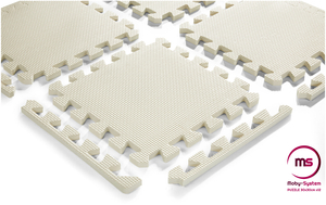 Putų dėlionė 12vnt. - mokomasis putų kilimėlis 120 x 90 x 1.2cm su apvadu - pilka