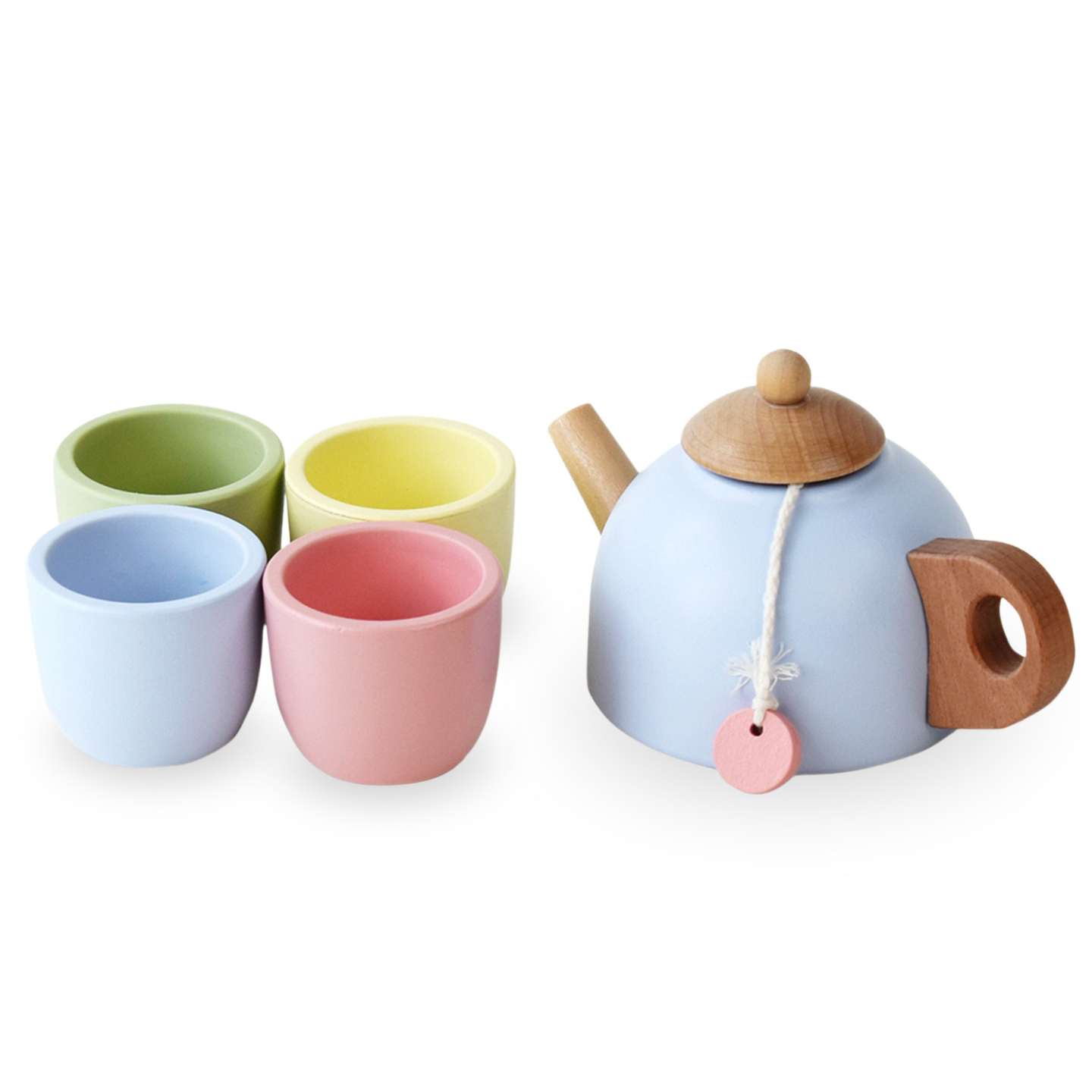 Medinis arbatos rinkinys su padėklu - 7 vienetai