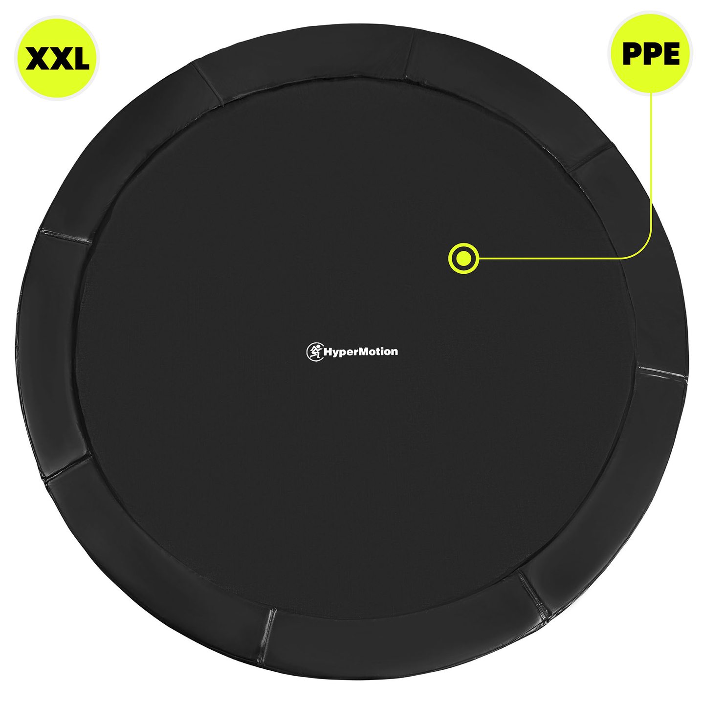 XXL sodo batutas vaikams HyperMotion - 366 cm 12FT - su kopėčiomis ir vidiniu tinkleliu - namams ir sodui - max 150 kg